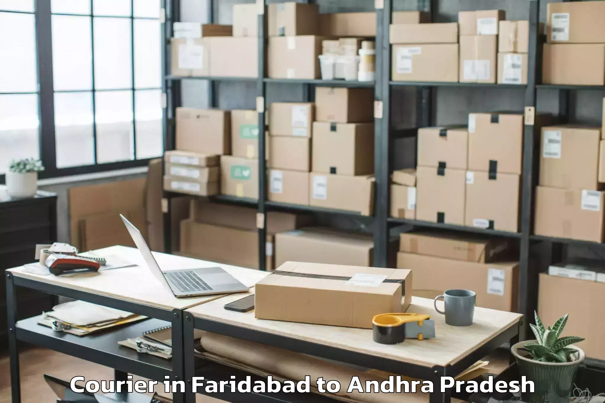 Book Faridabad to Bhimadole Courier